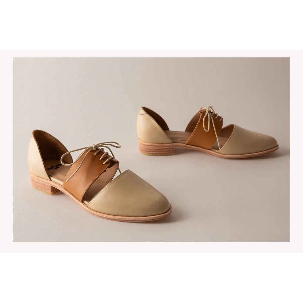 Fortress of Inca Carmen Tan Beige Lace Up Oxford Shoes EU40